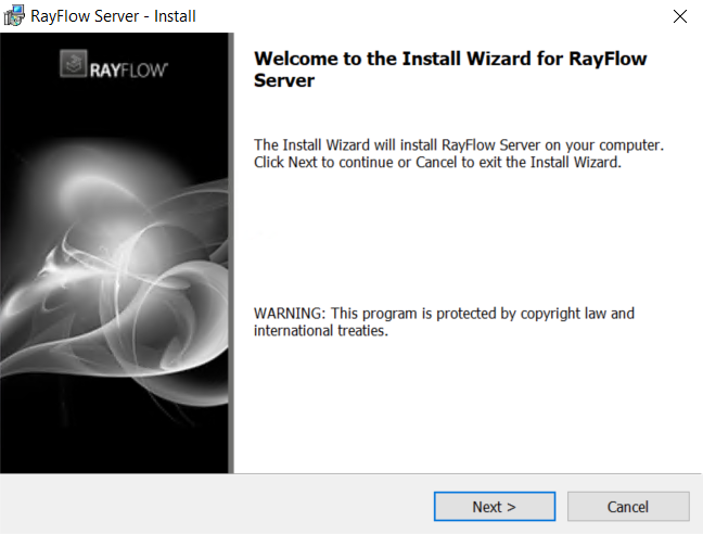 01_RayFlowServerInstall_WelcomePage