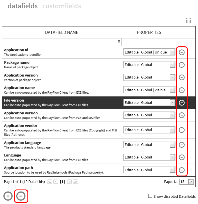 Delete Datafields