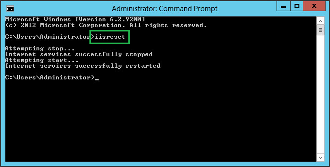 IIS Restart (Command Prompt)