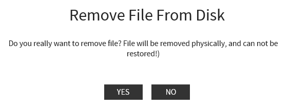 Remove File from Disk