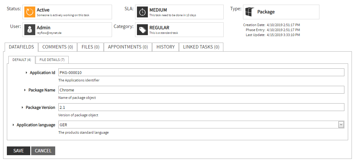 Task Configuration