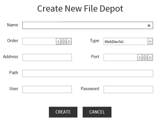 Create File Depots WebDavSSL