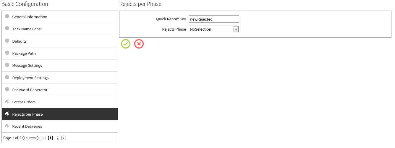 Basic Config Rejects per Phase