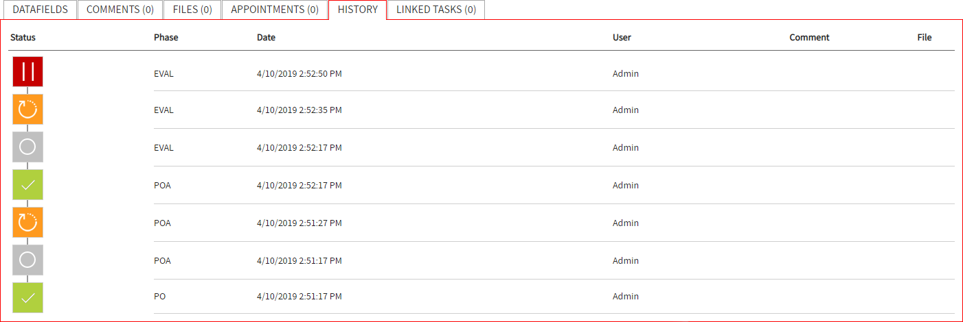 Tracking History View