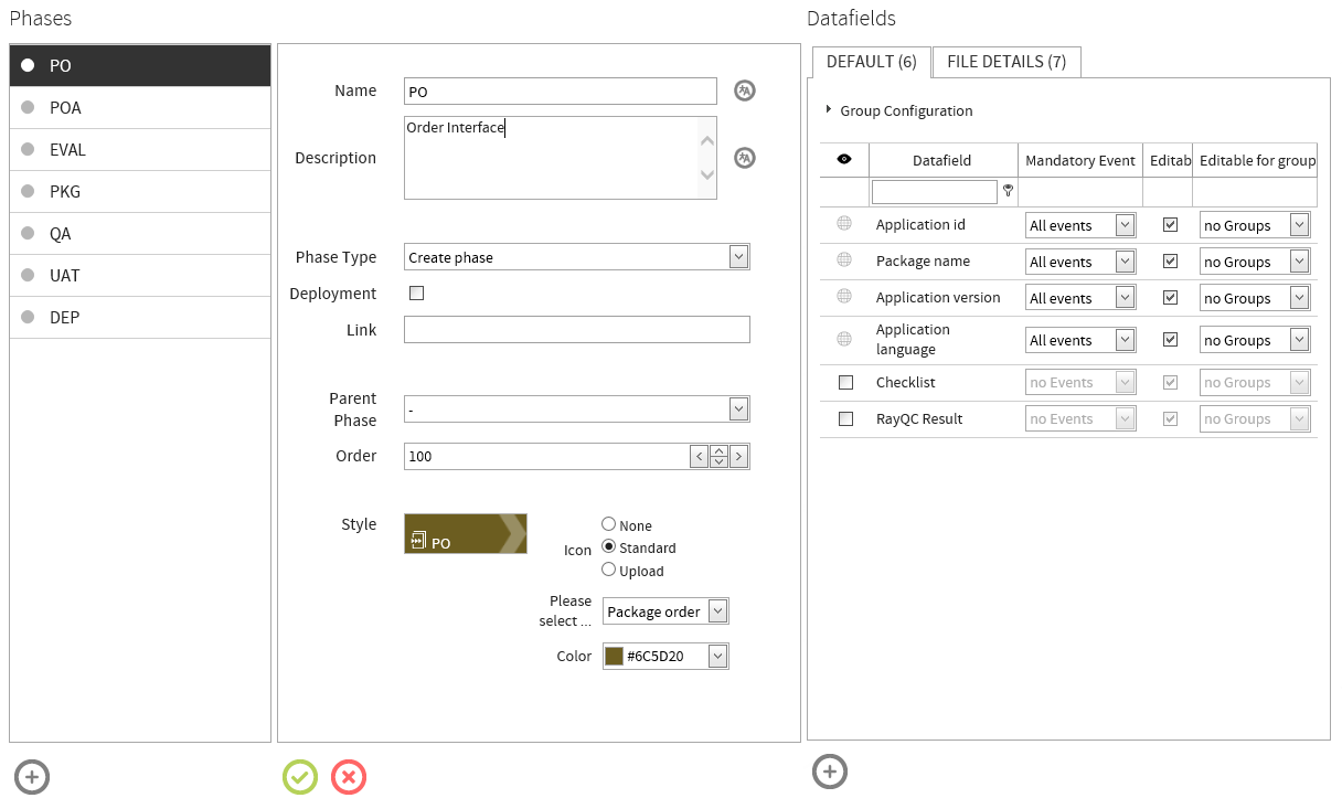 Phases Configuration PO