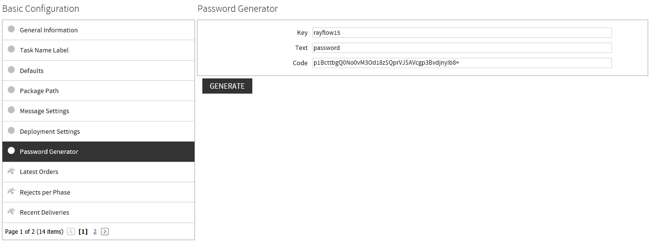 Basic Config Password Generator