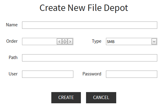 Create new SMB Depot