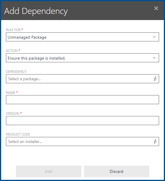 AddDependency_Unmanaged