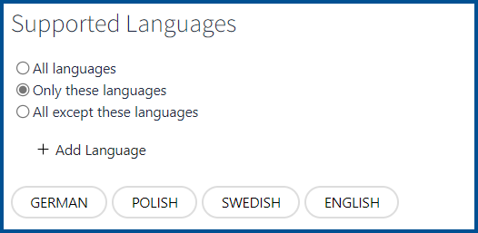 SupportedLanguages