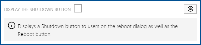 InstallationAgentDisplayTheShutdownButton