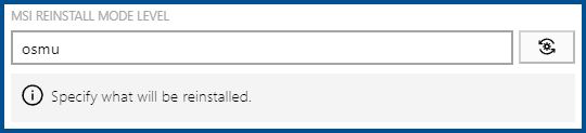 InstallationAgentMsiReinstallModeLevel