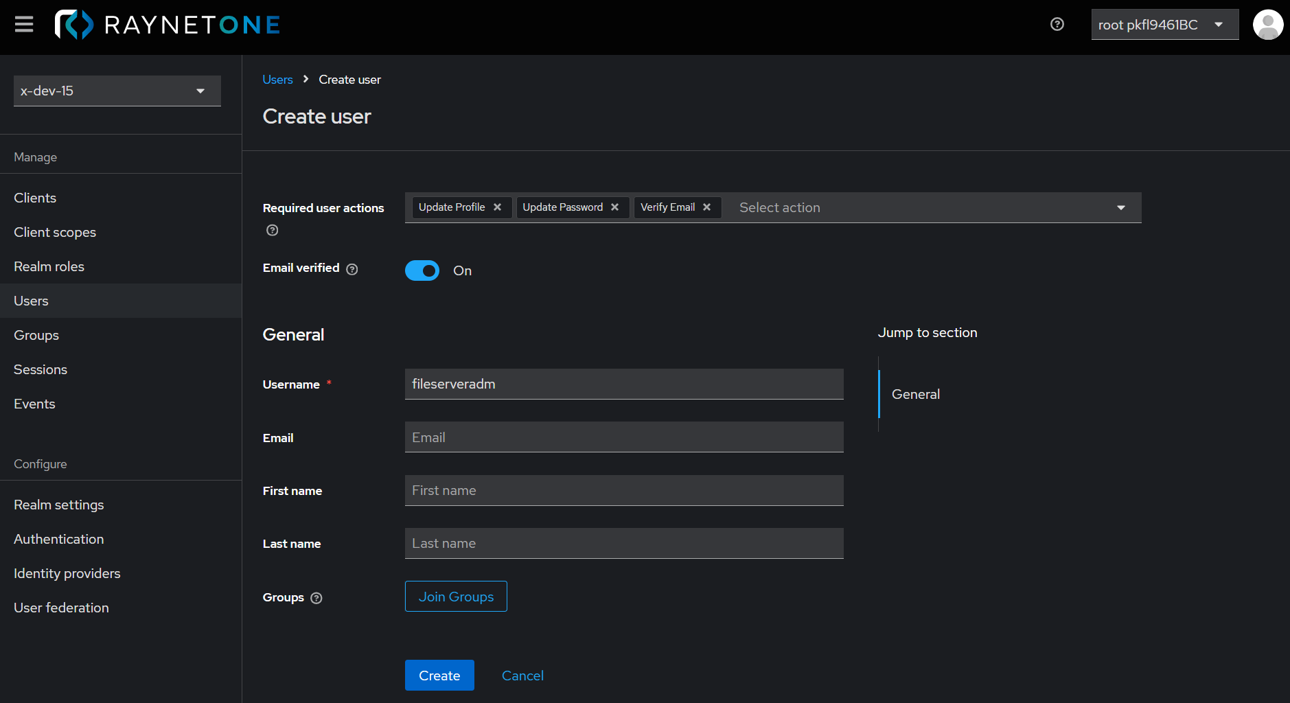RaynetOne_CreateUserRequiredUserActions