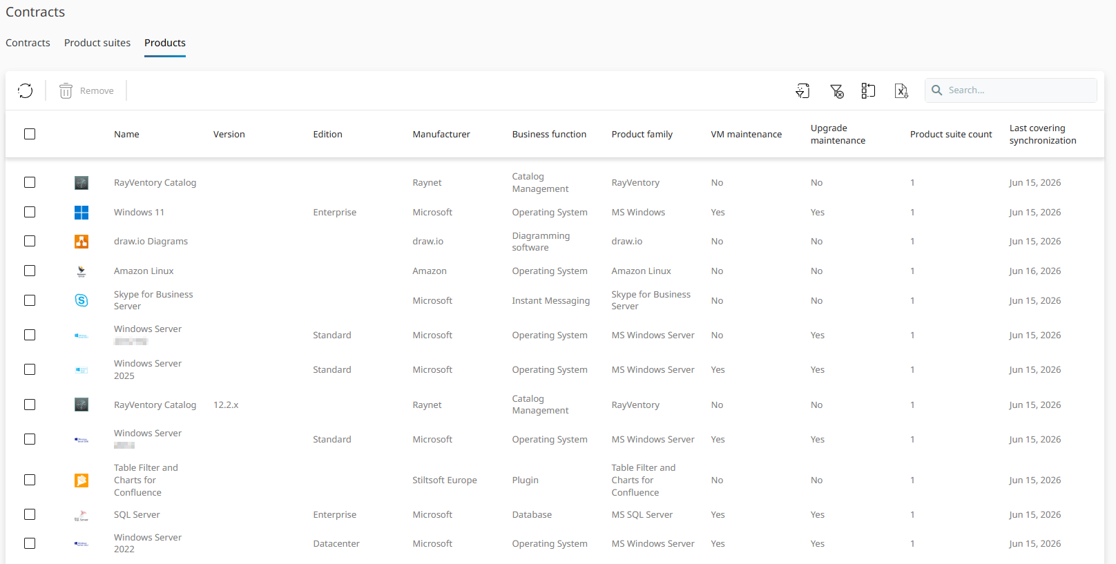 WorkspaceLicenseManagementContracts_Products