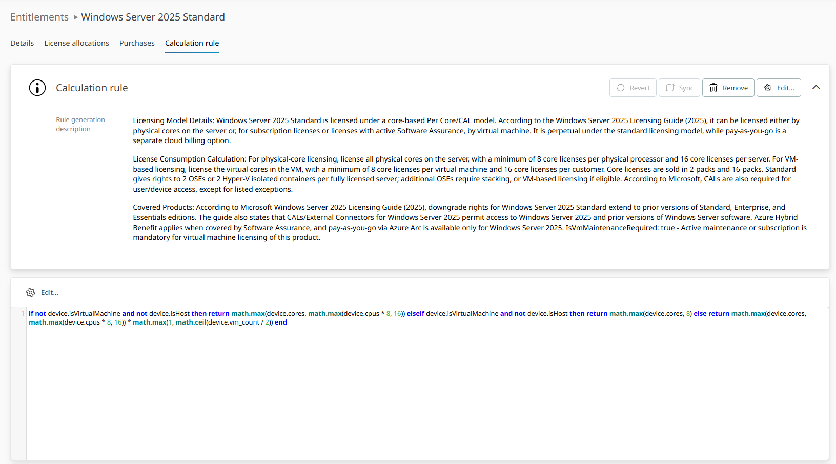LM_MicrosoftWindowsServer2025Standard_CalculationRule