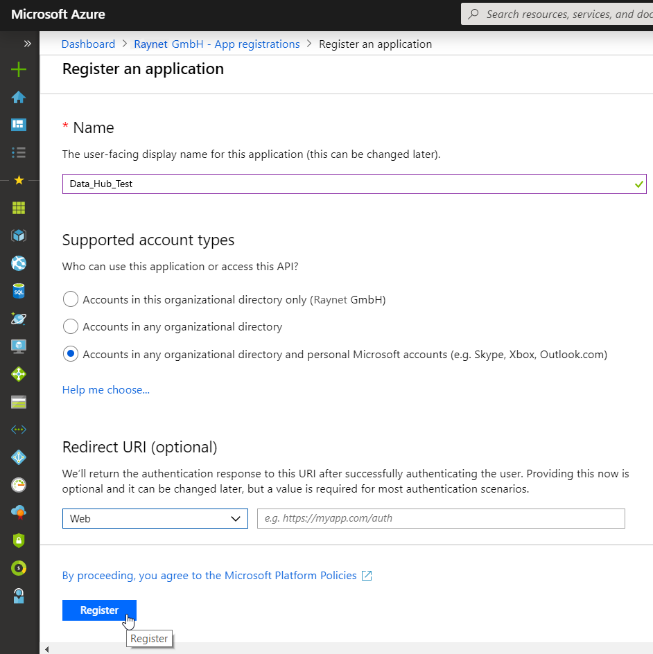 MSAC_RegisterAnApplication