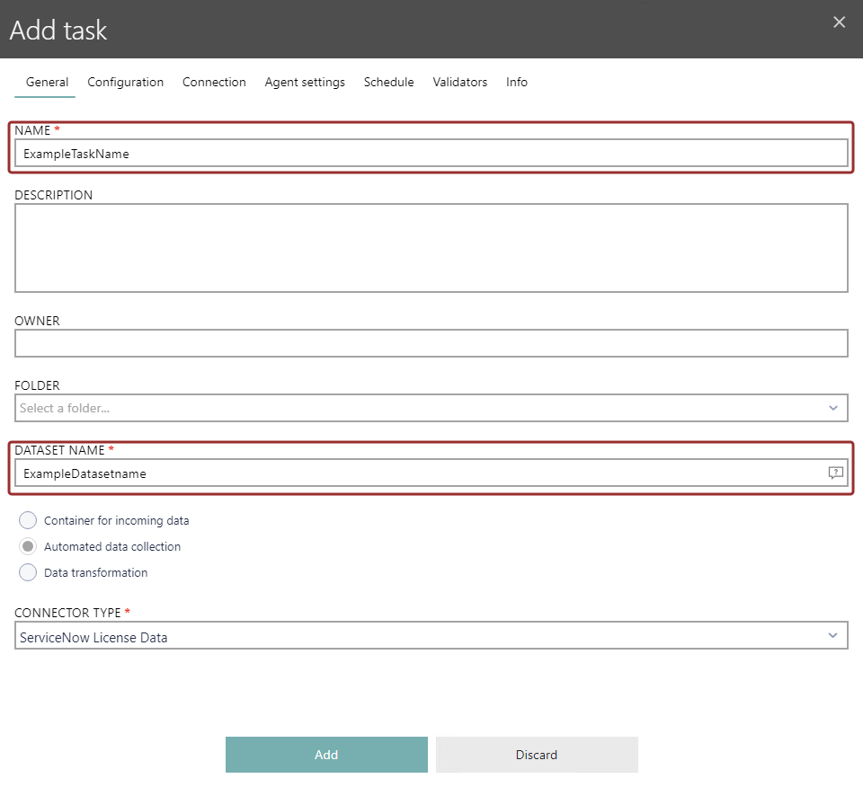 ServiceNowLicenseDataAddTaskGeneral