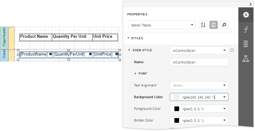 TableReportsReportVisualStyles