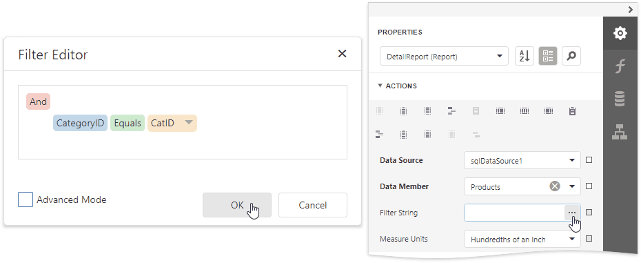 MasterReportsWithSubreportsFilterEditor