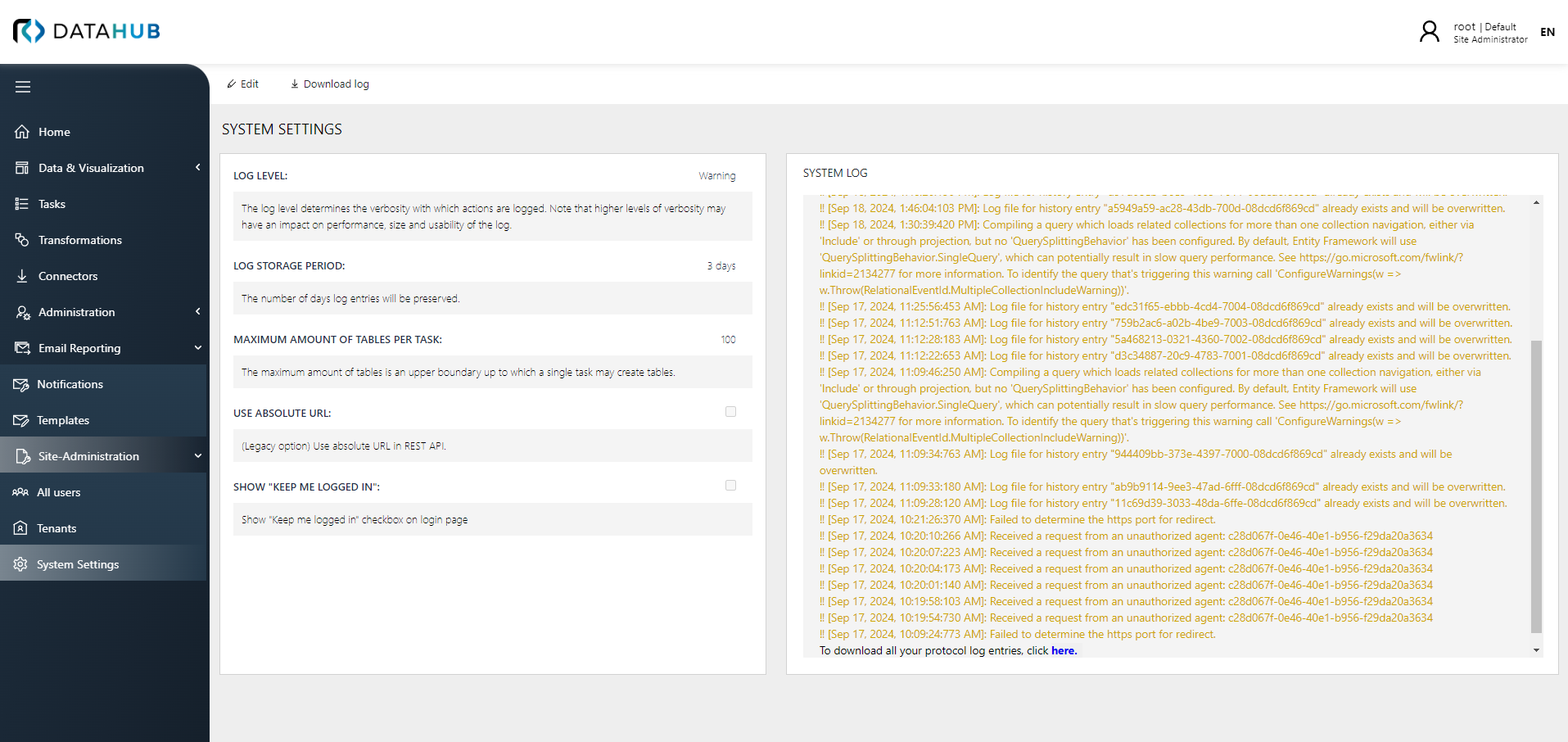 SiteAdminstrationSystemSettings