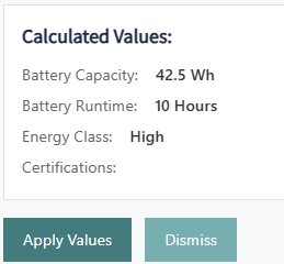 calculatedValues