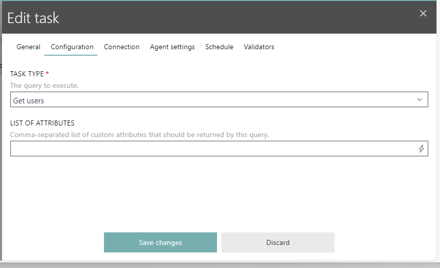 RVDH Edit Task Configuration
