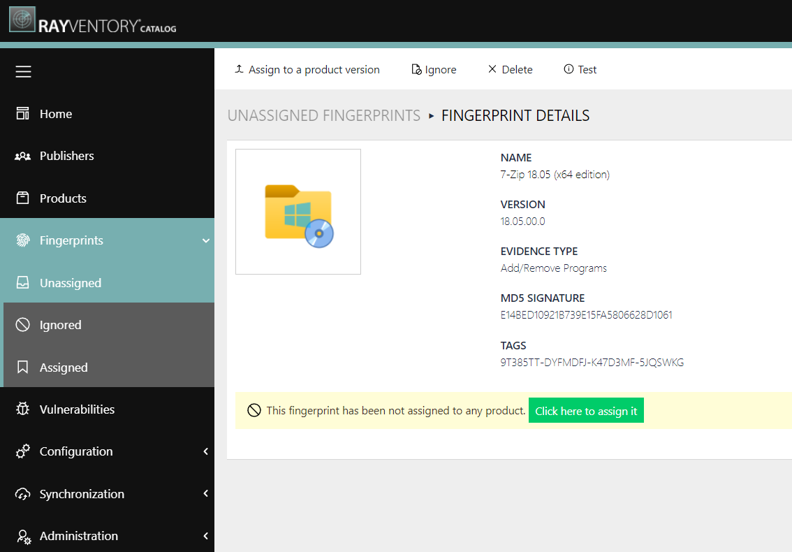 FingerprintDetailsUnassigned