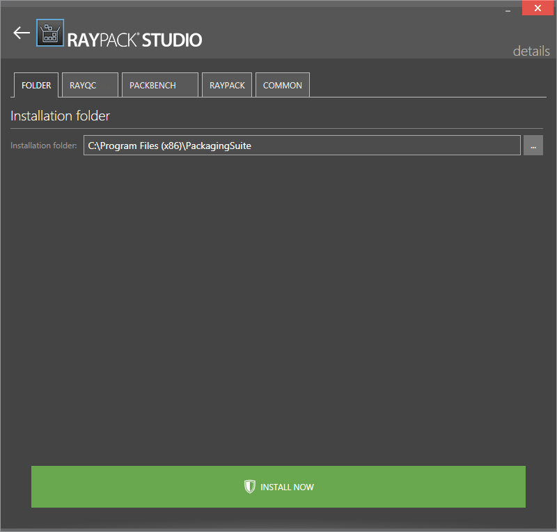 Die Registerkarte 'Folder'