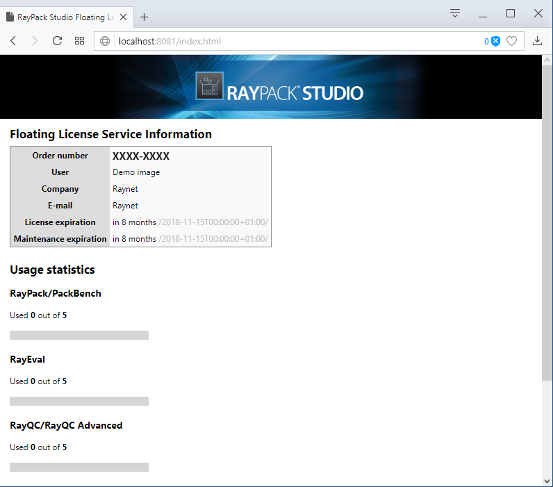 Floating License Service Information