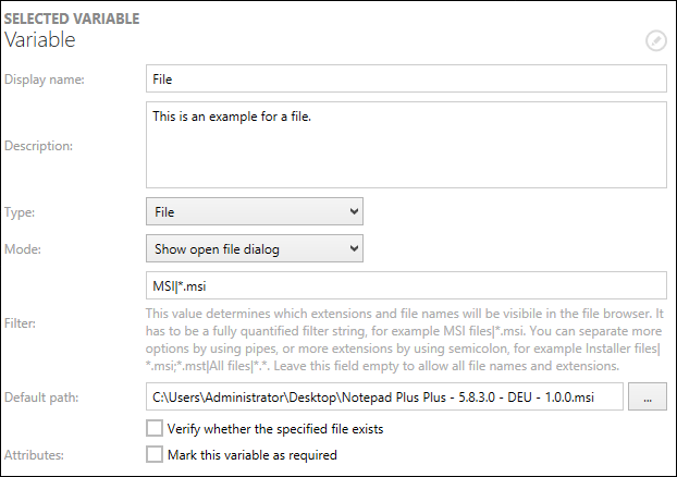 Variable File