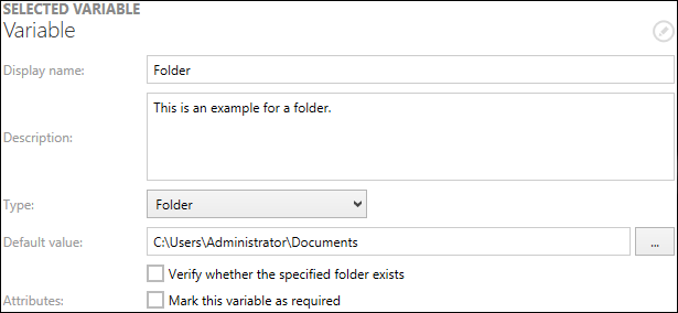 Variable Folder