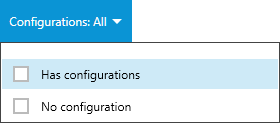 Tools config dropdown