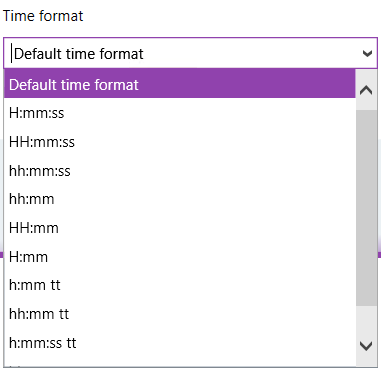 TimeFormatDropDown