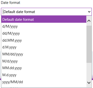 DateFormatDropdown