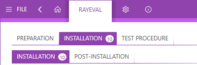 Evaluation Installation Installation Tab