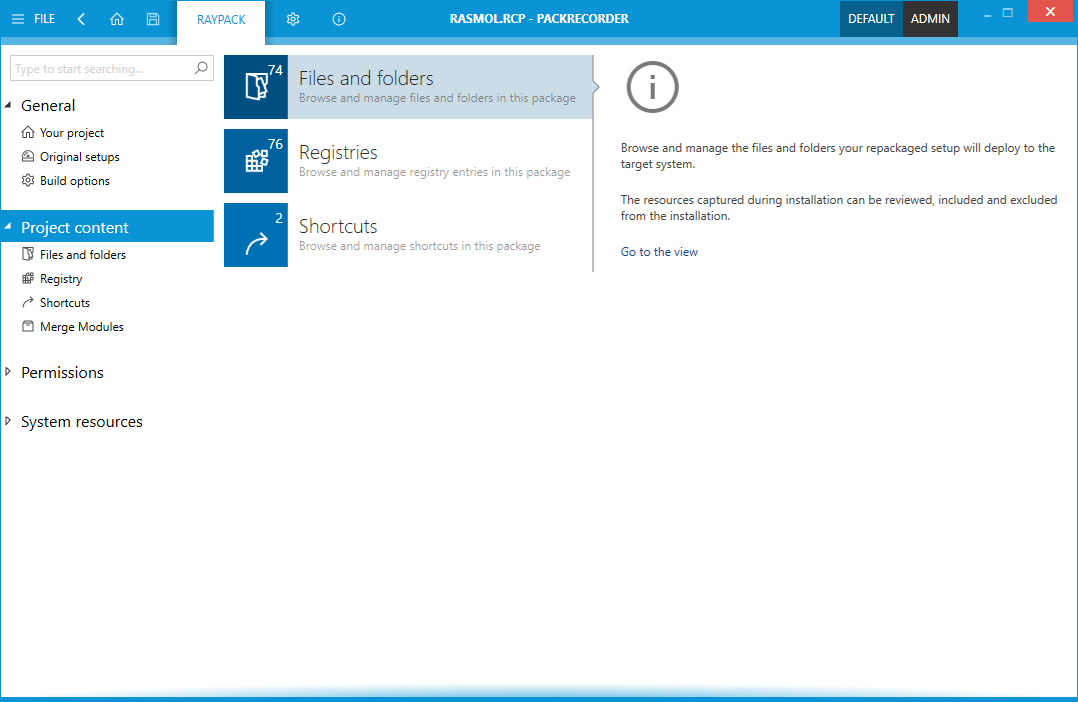 Klicken Sie auf einen der Infobereiche, um direkt zur entsprechenden Editor-Ansicht zu springen.