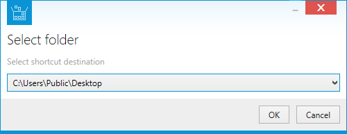 Verknüpfungen - Verknüpfung importieren, Zielordner auswählen
