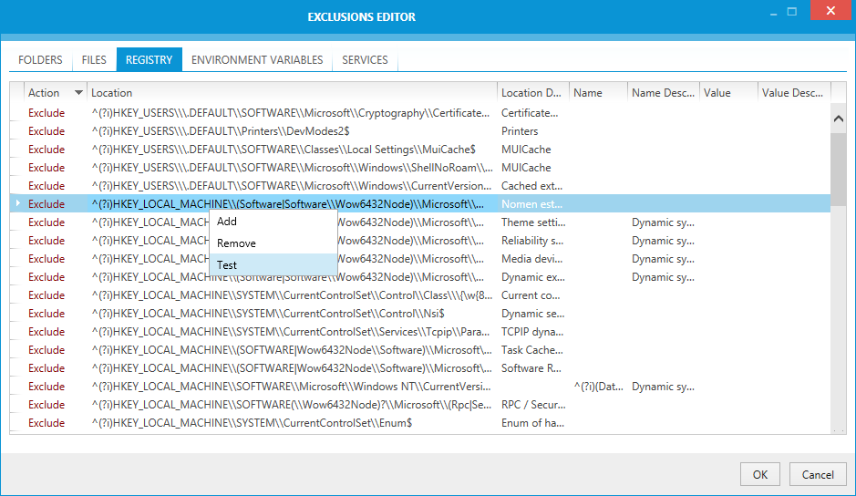 EditExclusionListsTestExpression