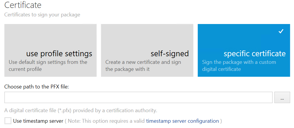 MSIX_BuildOptions_SpecificCertificate