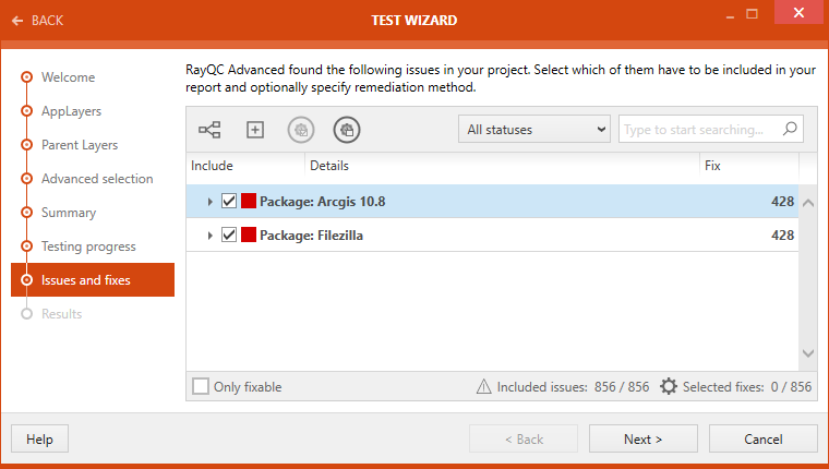 AppLayering_TestWizard_IssuesandFixes