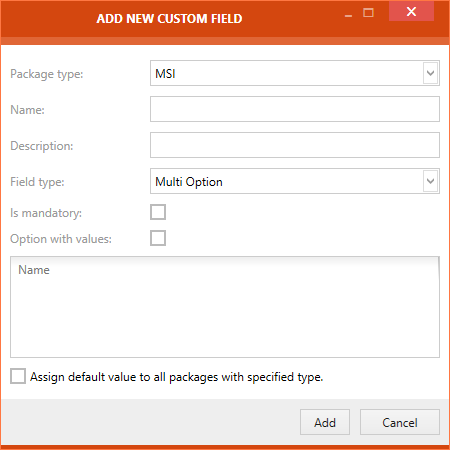 Custom Field Multi Option