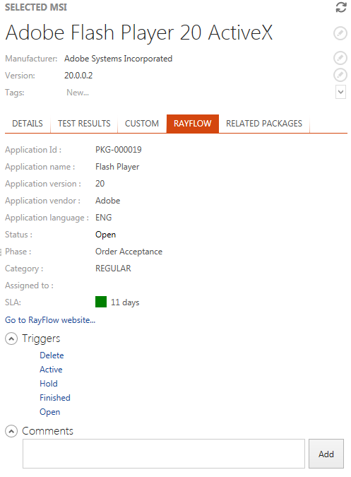 RayQC Ad Details Section RayFlow 4.0