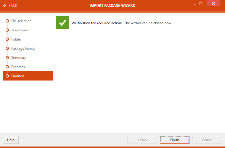 Import Wizard Finished