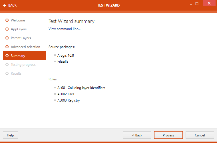 AppLayering_TestWizard_Summary