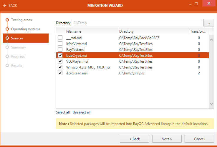 Migration Wizard more Tasks