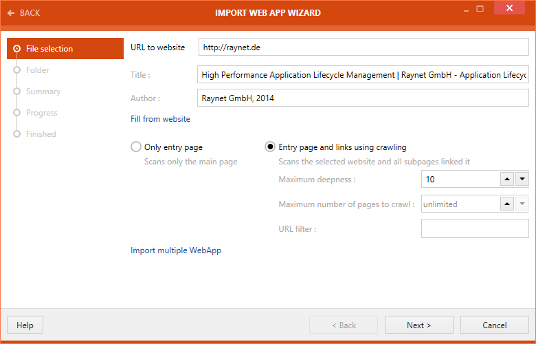 Import WebApp File Selection full