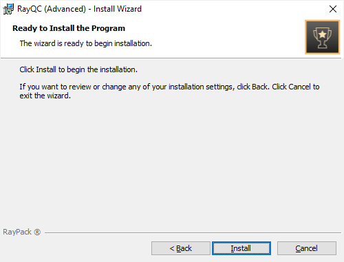 RayQC Advanced Install Step 09