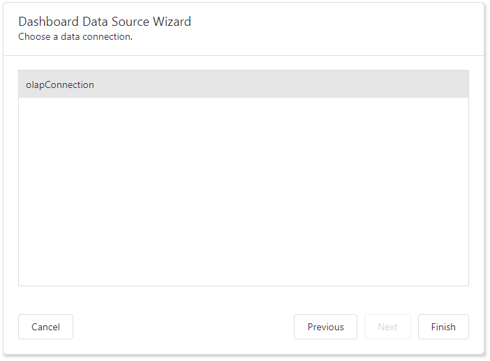 DashboardDataSourceWizardOlapConnection