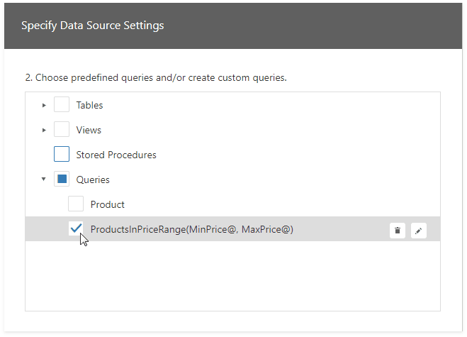 SQLDataSourceSpecifyDataSourceSettings