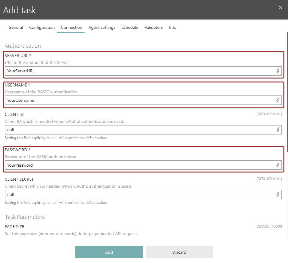 ServiceNowLicenseDataAddTaskConnection