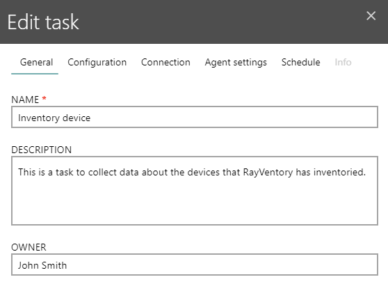 Updated UI of the task editor.